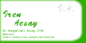 iren acsay business card