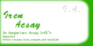 iren acsay business card